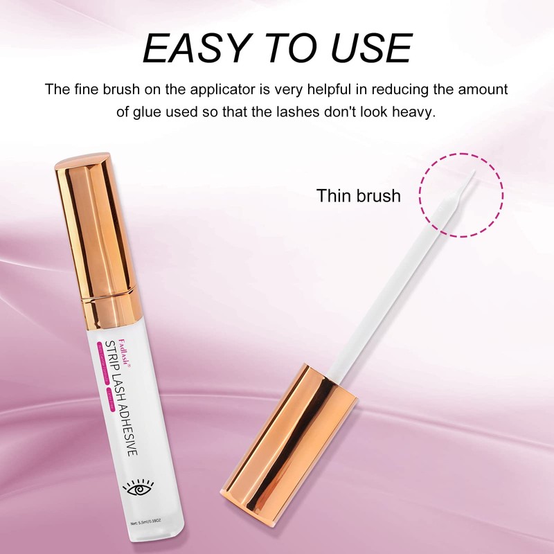 FADLASH Super Strong Hold Clear Eyelash Glue for False Lashes,