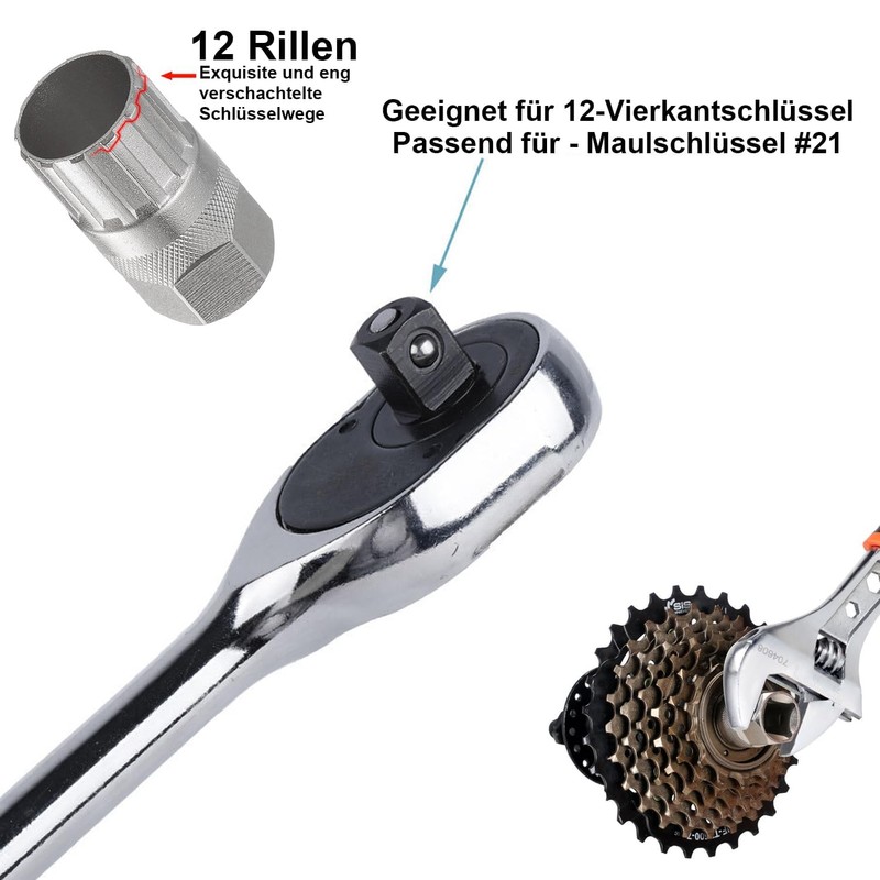 2 Pcs Bicycle Cassette Tool, Sprocket Puller Accessories Tool, Cassette