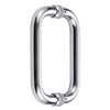 Ranbo Polished Chrome 6" （CTC） Tubular Back-to-Back Shower Door Handle，3/4"