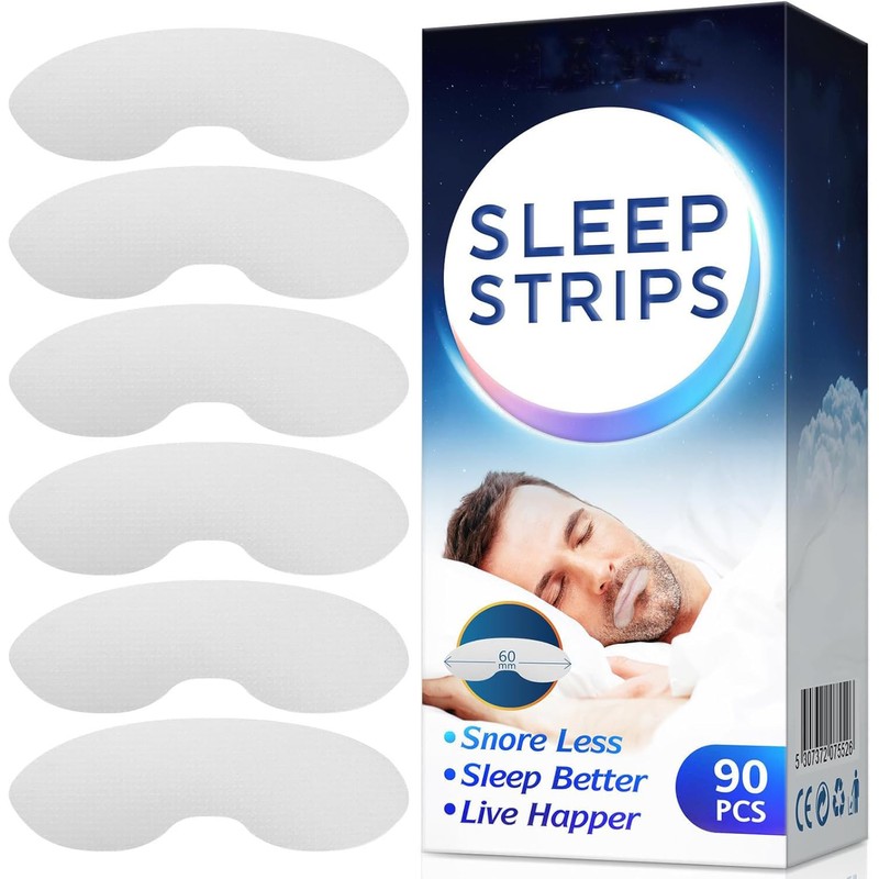 Tiras Antirronquidos para Dormir Cinta para Boca, 90 Unidades