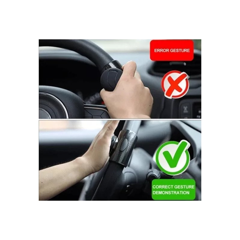 Generic Pomo Giratorio Para Volante Coche Para Manija De Potencia