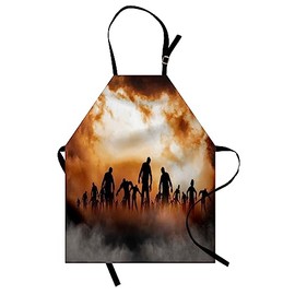 ABAKUHAUS Cooking Apron, orange black