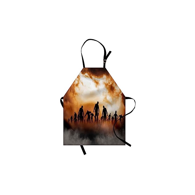 ABAKUHAUS Cooking Apron, orange black