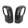 2Pcs Gear Shift Knob Cover Trim Protective Carbon Fiber Gear