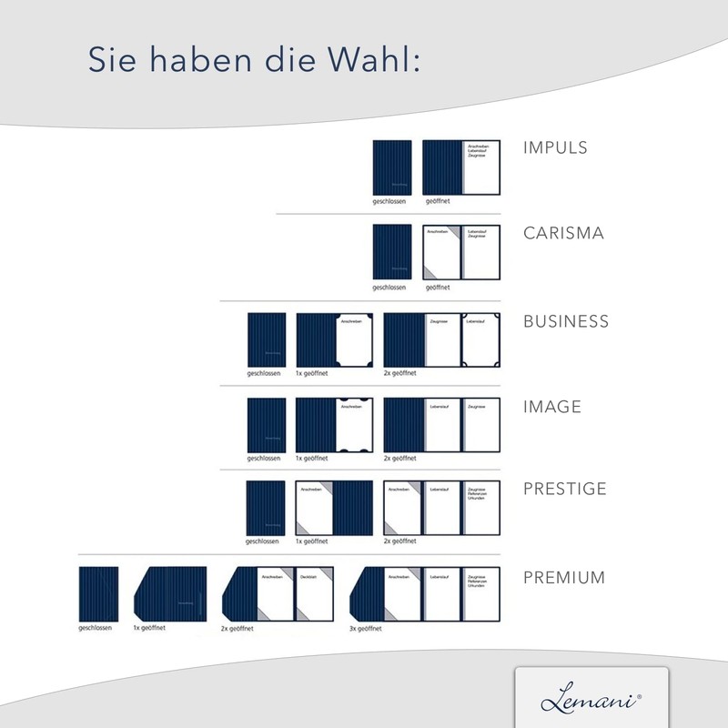 Lemani® Carisma 2-Piece Application Folders Dark Grey with 1 Spine
