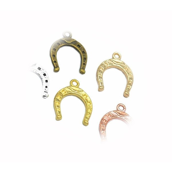 The New 5 Horseshoe Charms Lucky Good Luck Pendants Western