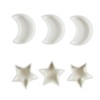 HOME DECO FACTORY, KA0607, 6-Piece Star and Moon Dinnerware Set,