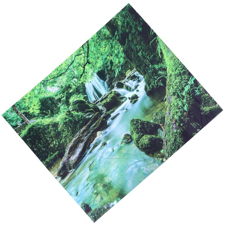 Forest Stream Scenery Tapestry Background Wall Hanging Decorative Blanket for