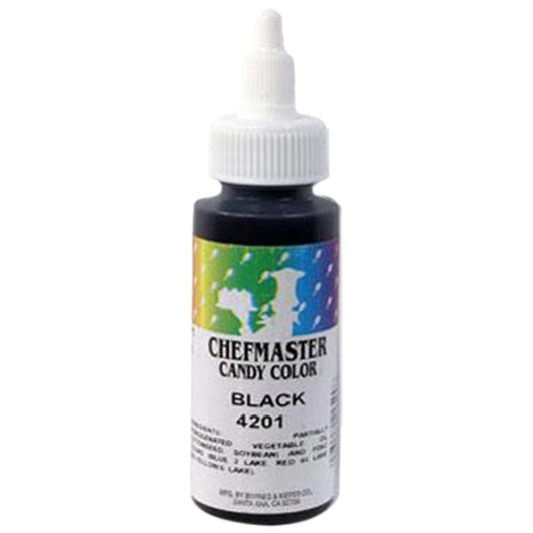Chefmaster Liquid Candy Color, 2-Ounce, Black -