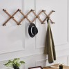 FixtureDisplays Accordion Wallmount Hat Hanger, Expandable Purse Coat Backpack Rack