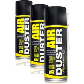 Oputec 3 x 400ml Oputec Air Duster Tastatur Reiniger Druckluftspray Druckgasreiniger