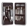 RIVERSOFY Set De Manicure Pedicure Profesional Acero Inoxidable 12 Pzs