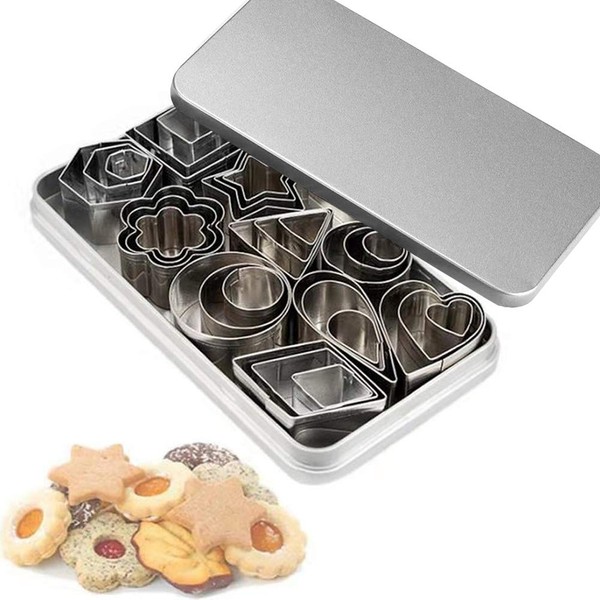 Mini Cookie Cutter Set - 30 Small Molds to Cut