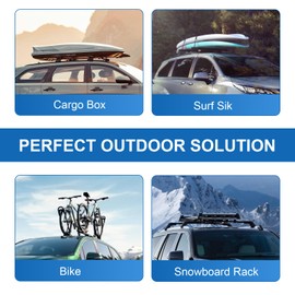 FengYu Lockable Roof Rack Cross Bars 220lb Compatible with Subaru Outback Wilderness 2022 2023 2024 2025 Heavy Duty Aluminum Roof Rails Crossbars Cargo Bars Snowboard Rooftop Black Carrier Luggage