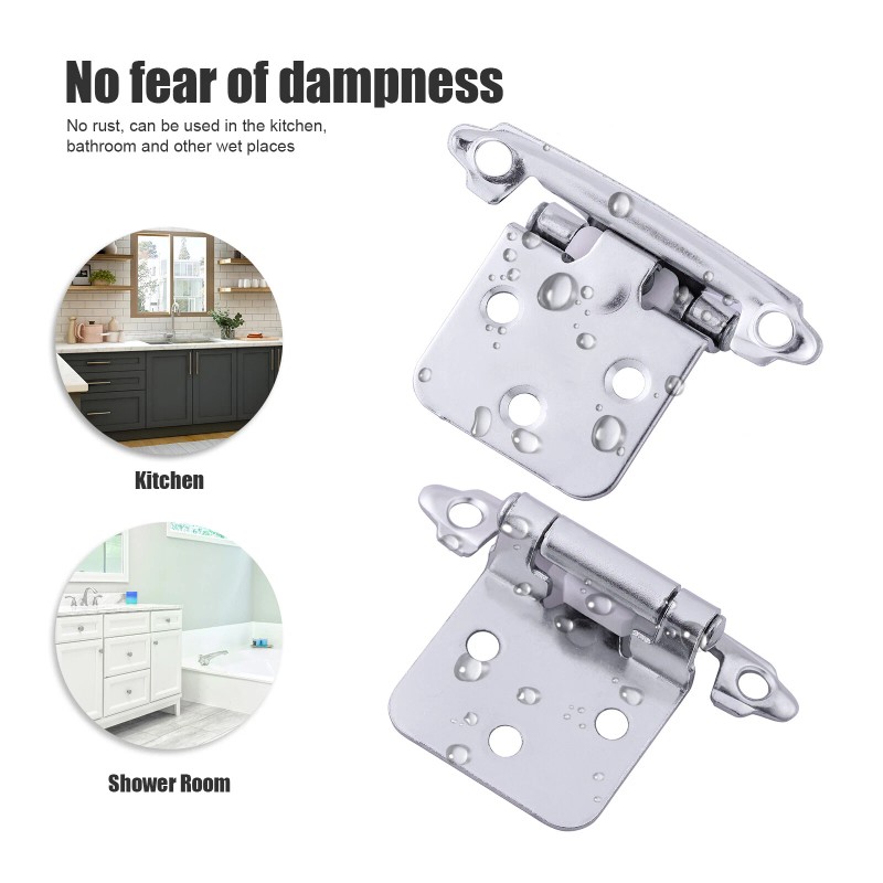 Dazone 20PCS Cabinet Hinges 1/2" Overlay Self Closing Door Cabinet
