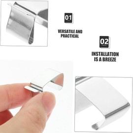 RXKFIGX 60 Pcs Christmas Lights Gutter Hooks Stainless Steel Christmas Light Hooks Outdoor Light Clips Xmas Light Hangers Stainless Steel Mini Gutter Hooks Clips for Festival Decoration