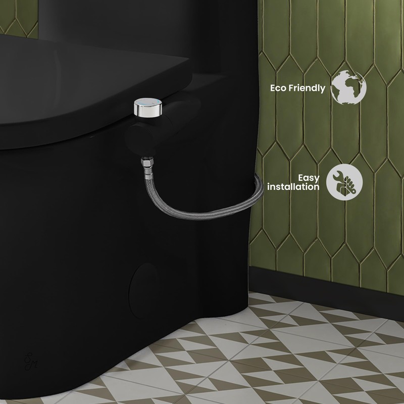Swiss Madison Aqua Non-Electric Bidet Toilet Attachment in Glossy Black