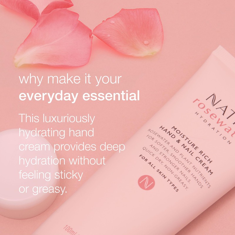 Natio Australia Rosewater Hydration Moisture Rich Hand and Nail Cream,