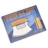 Ulu Knife with Wooden Stand