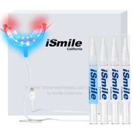 iSmile Teeth Whitening Kit with LED Light, No Sensitivity, RED & BLUE Technology