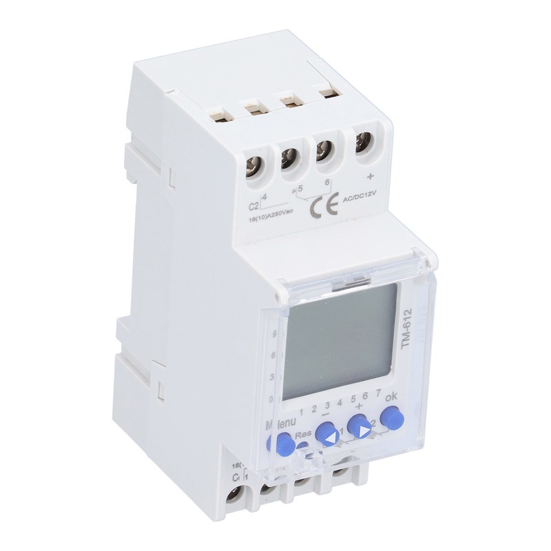 Time Control Switch Intelligent Power Supply Guide Rail Timer TM612