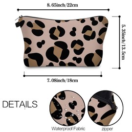 Cute Travel Makeup Bag Cosmetic Bag Small Pouch Gift for Women (Big Leopard)