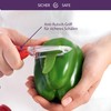 Mastrad Vegetable Peeler, INOX + TPR + ABS, Red