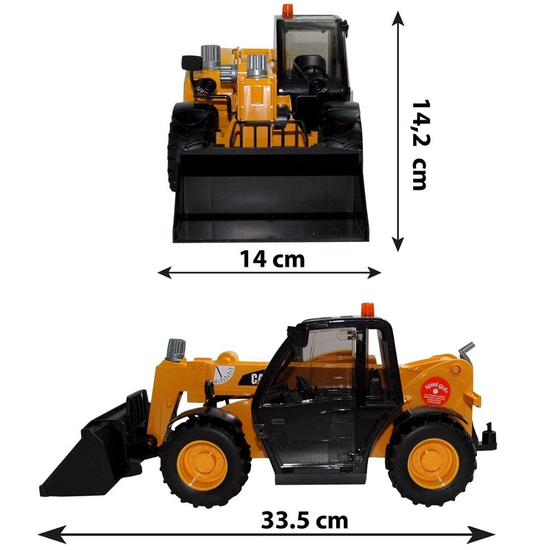 Bruder 02142 Cat Telehandler Construction Toy, Realistic Moving Parts &