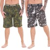 Keanu Mens Pack of 2 Lounge Shorts | Camouflage Design