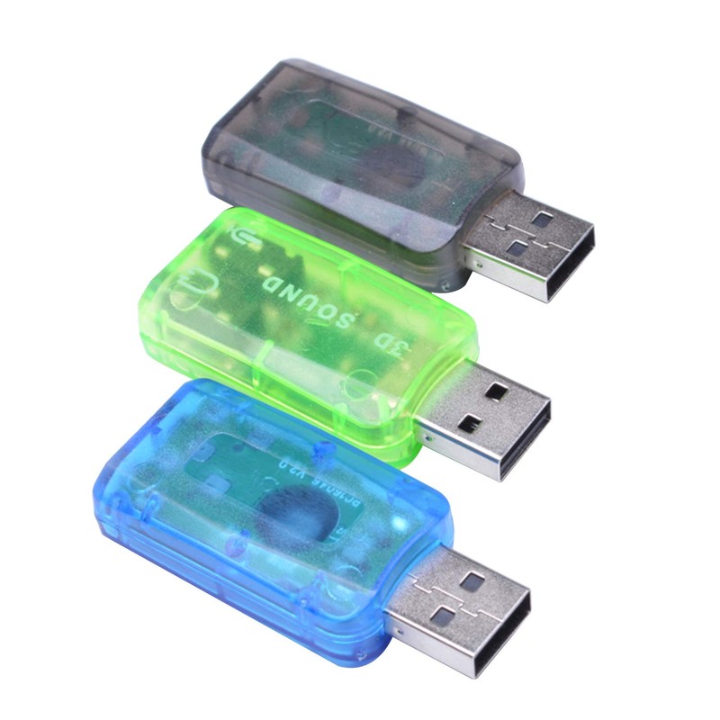 OUOU - Adaptador de sonido USB (3 unidades) de 3,5