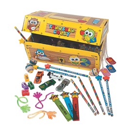 Fun Express 100 Piece School Classroom Awards and Incentives Treasure Chest