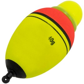 AERZETIX - C68869 - Float Plug, Bright 40 g - Red and Green - for Fishing Predatory Fish Pike Zander Catfish Trout - Length 88 mm - Diameter 41 mm - Hook Fishing Rod Fish