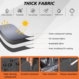 Waterproof Truck Cover for Ford F-250 / F-350 Super Duty 1999–2016 SuperCab 6.75" Beds Only– All Weather Outdoor Pickup Cover with Zipper Door & Windproof Straps, Sun UV Dust Protect Car Cover