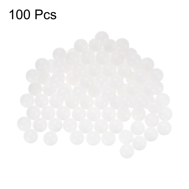 sourcing map 100pcs POM Bearing Balls 8mm Solid Plastic Bearing