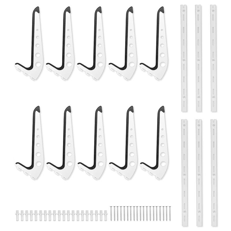 ShouRong Snowboard Wall Mount, Adjustable 5/6 Board Surfboard Rack, Surfboard