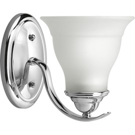 Progress Lighting P3190-15 1-Light Bath Bracket, Polished Chrome
