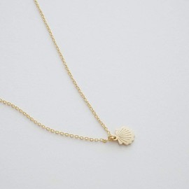 Honeycat Magic Charm Shell Necklace in Gold, Rose Gold, or Silver | Minimalist, Delicate Jewelry (Gold)