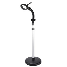 Bamodi Hair Dryer Holder Black - Hands-Free Hair Drying Metal Stand with 360° Rotation, Adjustable Height - Countertop or Wall Mount - Stylish and Convenient Storage Solution for Bathroom