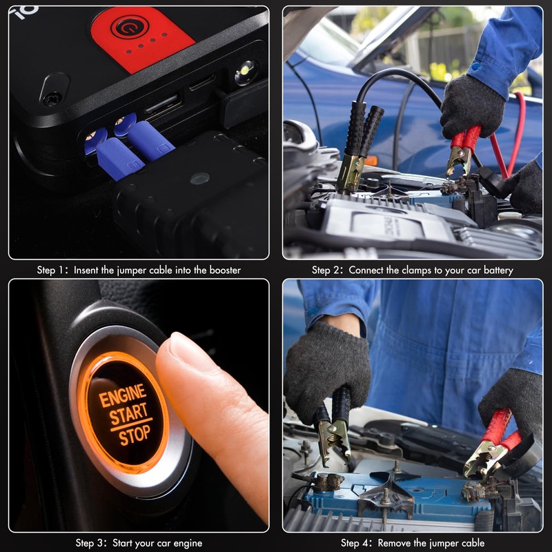 Car Battery Jump Starter, 3000A 12V Jump Starter with USB