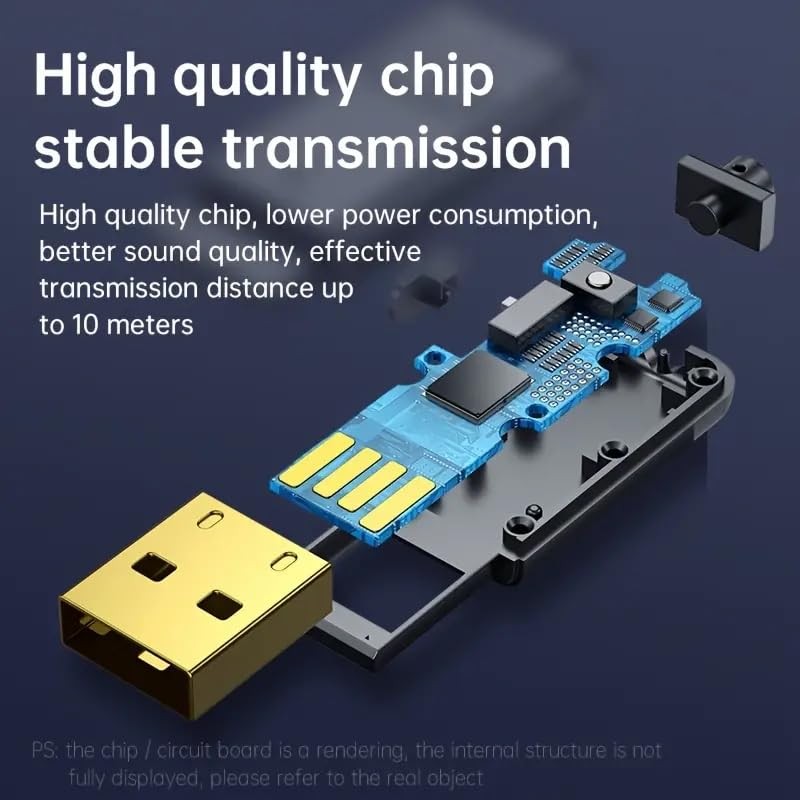 Aux Wireless Adapter, Automotive USB 2.0 to 3.5 mm Jack