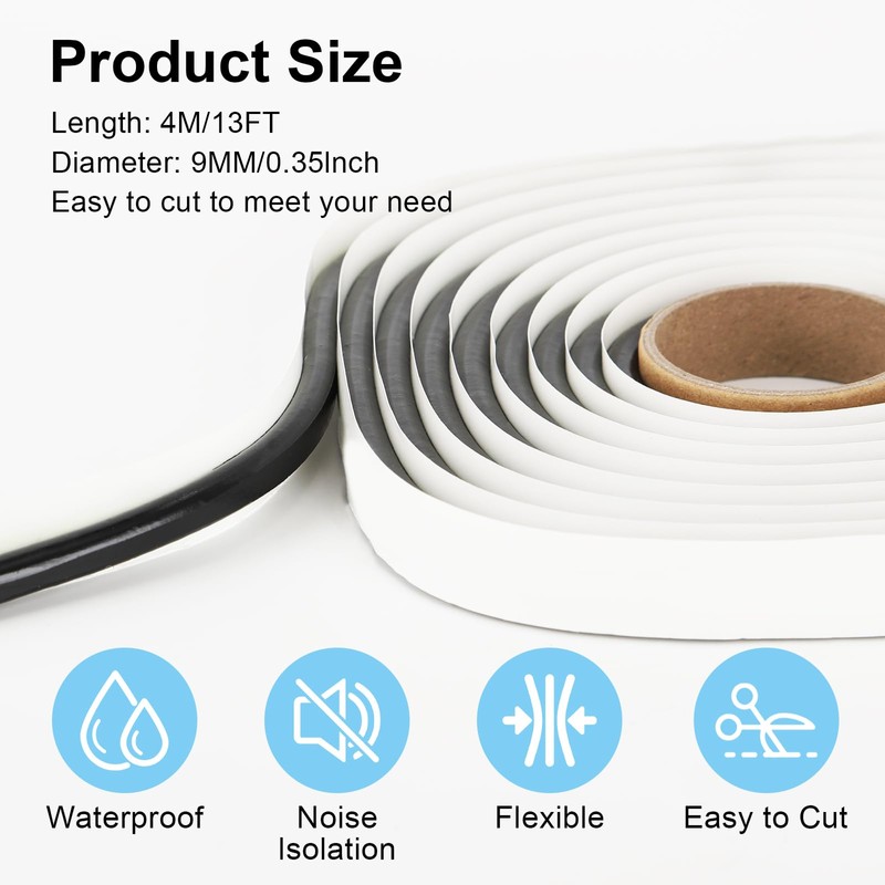 ZOLLEFY Butyl Sealing Tape 13 Feet 2-Pack - Ideal for