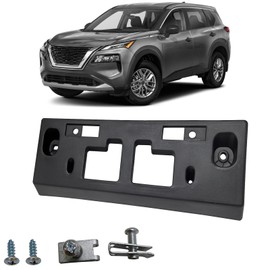 GZVKE Front License Plate Frame Tag Holder Mounting Bracket Fits for 2021 2022 2023 Nissan Rogue Textured Black Replace 962106RR0A