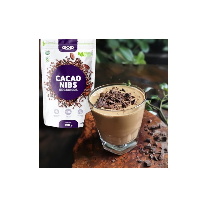 OKKO Cacao Nibs Orgánicos, 120 g
