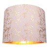 Modern Soft Pink Cotton Fabric 10" Lamp Shade with Gold