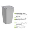 Wenko Candy White Swing Top Bin Cosmetic Bin, Volume: 6