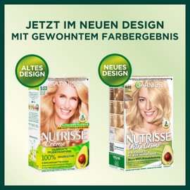 Garnier Nutrisse Permanent Care Hair Colour with Nourishing Fruit Oils, Colouration with 8 Weeks Hold, Ultra Cream Tint, 9.03 Light Natural Blonde