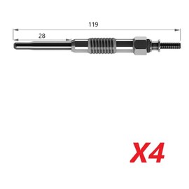 4X Glow Plugs For FIAT Doblo Pratico Fiorino Panda 55238404