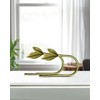 Antique Brass Curtain Holdbacks 2 Pack, Metal Olive Leaf Tiebacks