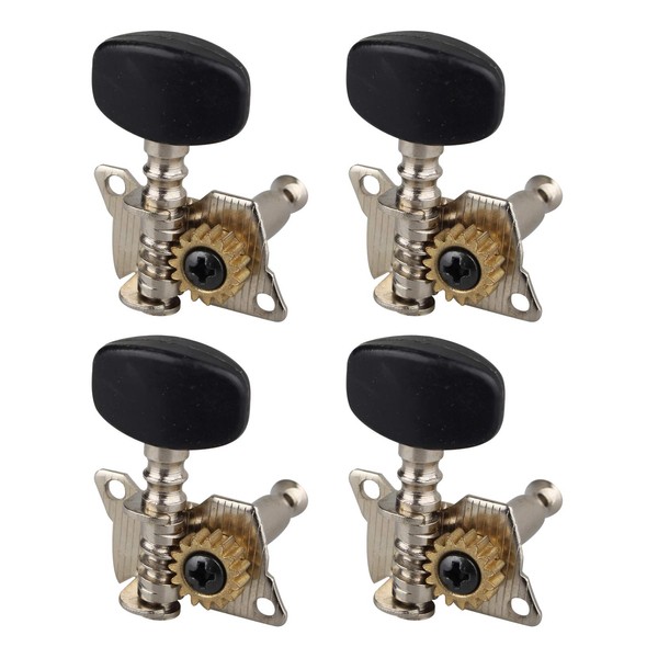 Futheda 4Pcs Premium Ukulele Tuners String Tuning Pegs Keys Black