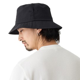 Happy Hat, Coca-Gel Bucket Hat, Feeling Minus 10°C, Highly Functional, Cool, Heat Protection, Hat, UV 99.9% Protection, Light Blocking, 21.3 - 22.8 inches (54 - 58 cm), M, Black, Heat-Shielding Hat